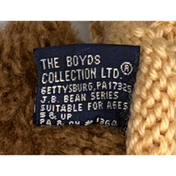 Boyds Bears Ltd. Handmade Teddy Bear With Knit Sweater & Ladybug Embroidery - Picture 5 of 8